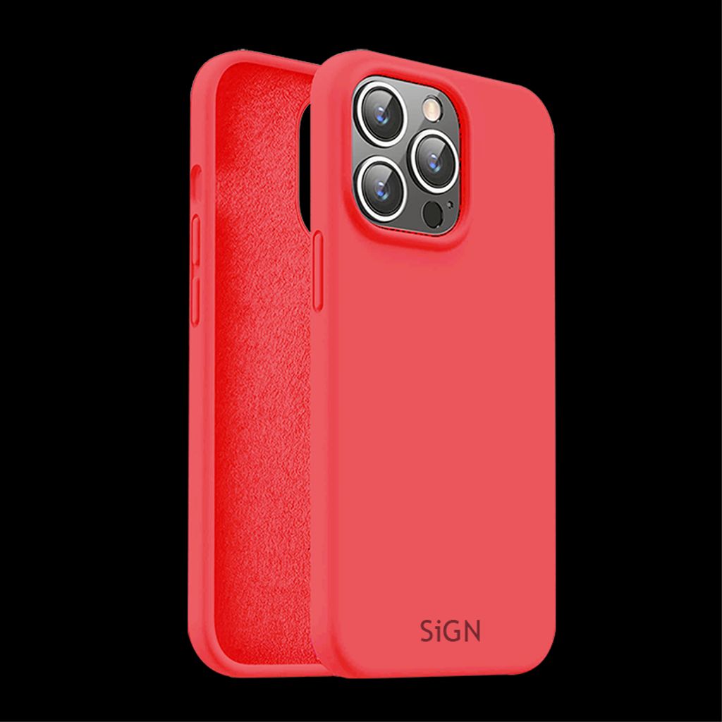 SiGN Liquid Silicone Case for iPhone 15 Pro Max - Red