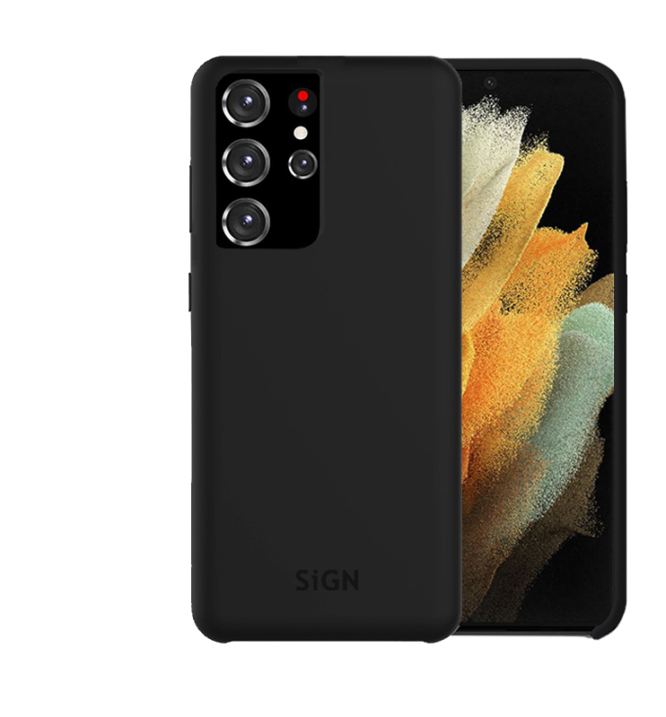 SiGN Liquid Silicone Case for Samsung Galaxy S21 Ultra - Black — SiGN