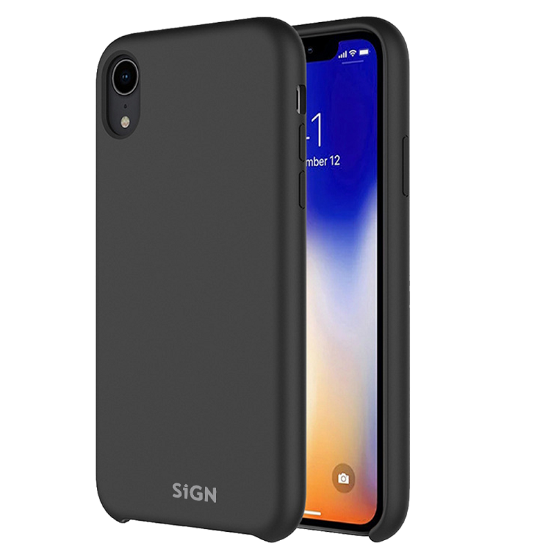SiGN Liquid Silicone Case for iPhone XR - Black