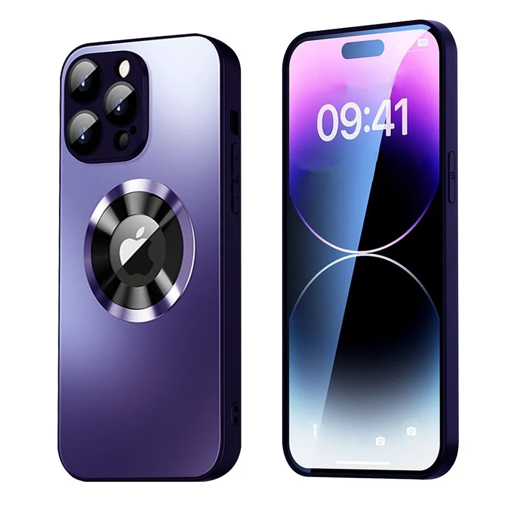 SiGN Magnetic Cover for iPhone 14 Pro Max with lens protection and Logo View - Purple