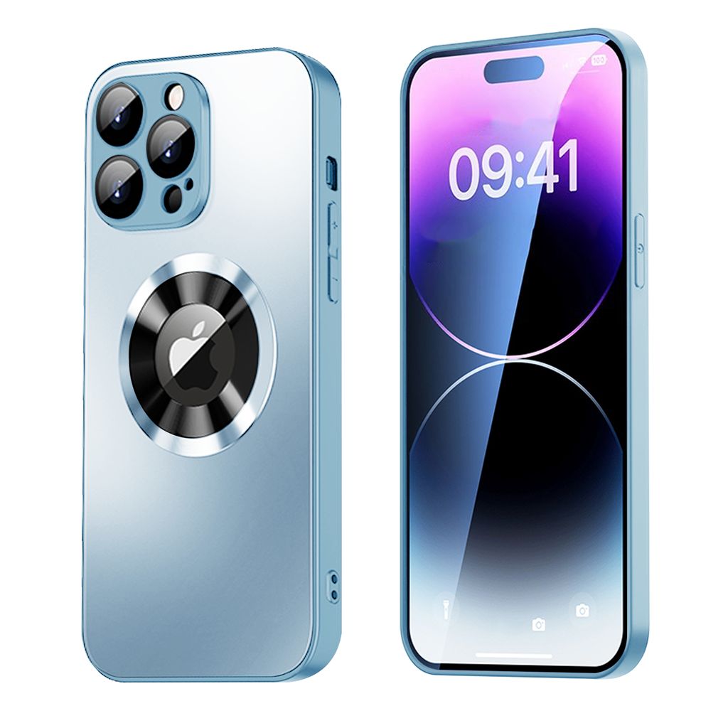 SiGN Magnetic Case iPhone 15 Pro Max with lens protection and logo view - Blue — SiGN