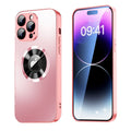 SiGN Magnetic Case iPhone 15 Pro with lens protection and logo view - Pink