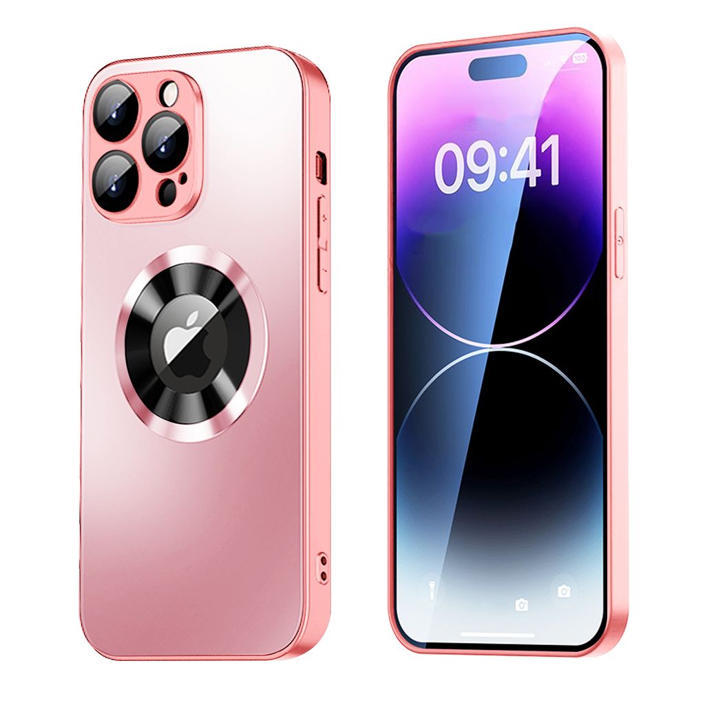 SiGN Magnetic Case iPhone 15 Pro with lens protection and logo view - Pink