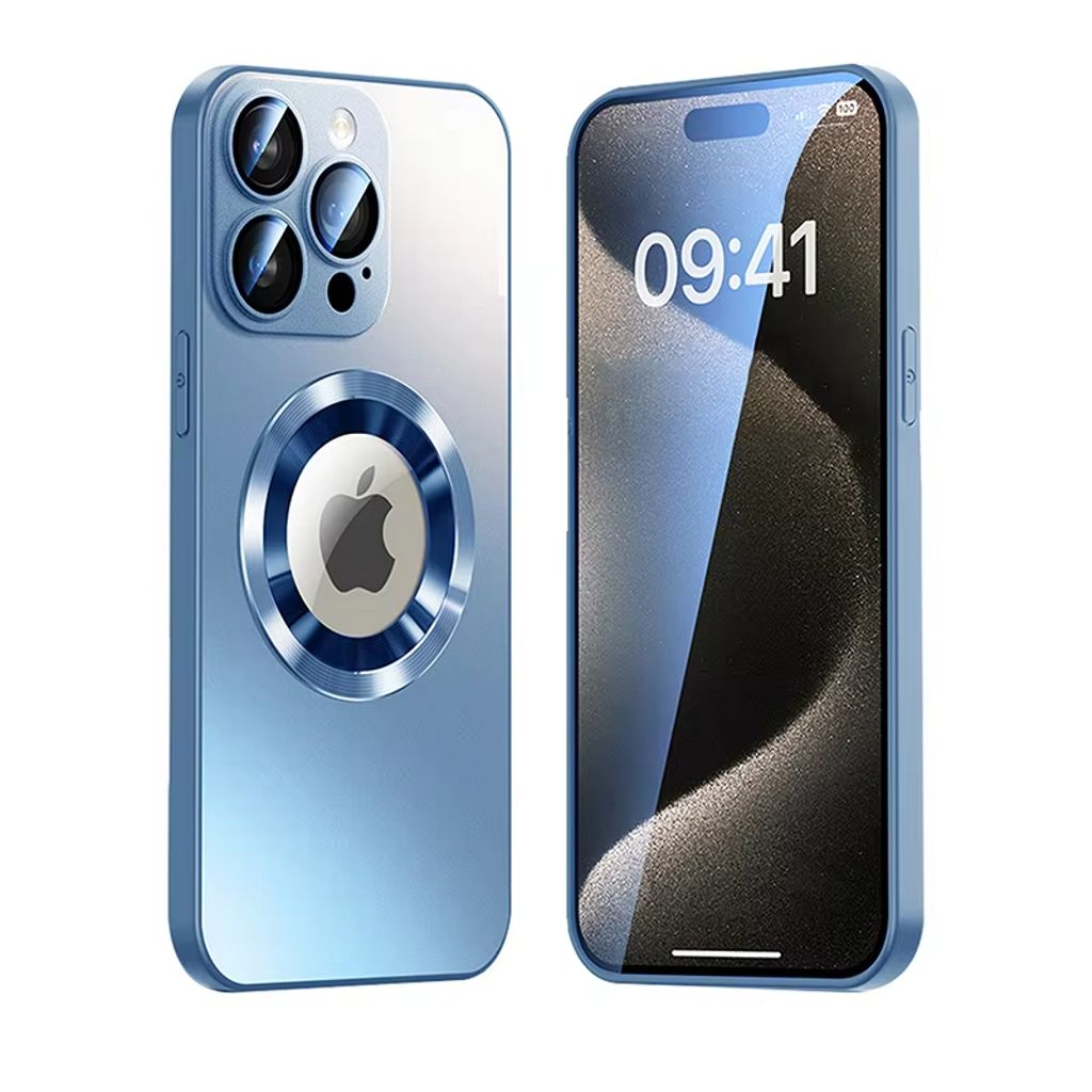 SiGN Magnetic Case iPhone 17 Pro Max with lens protector and logo view - Blue