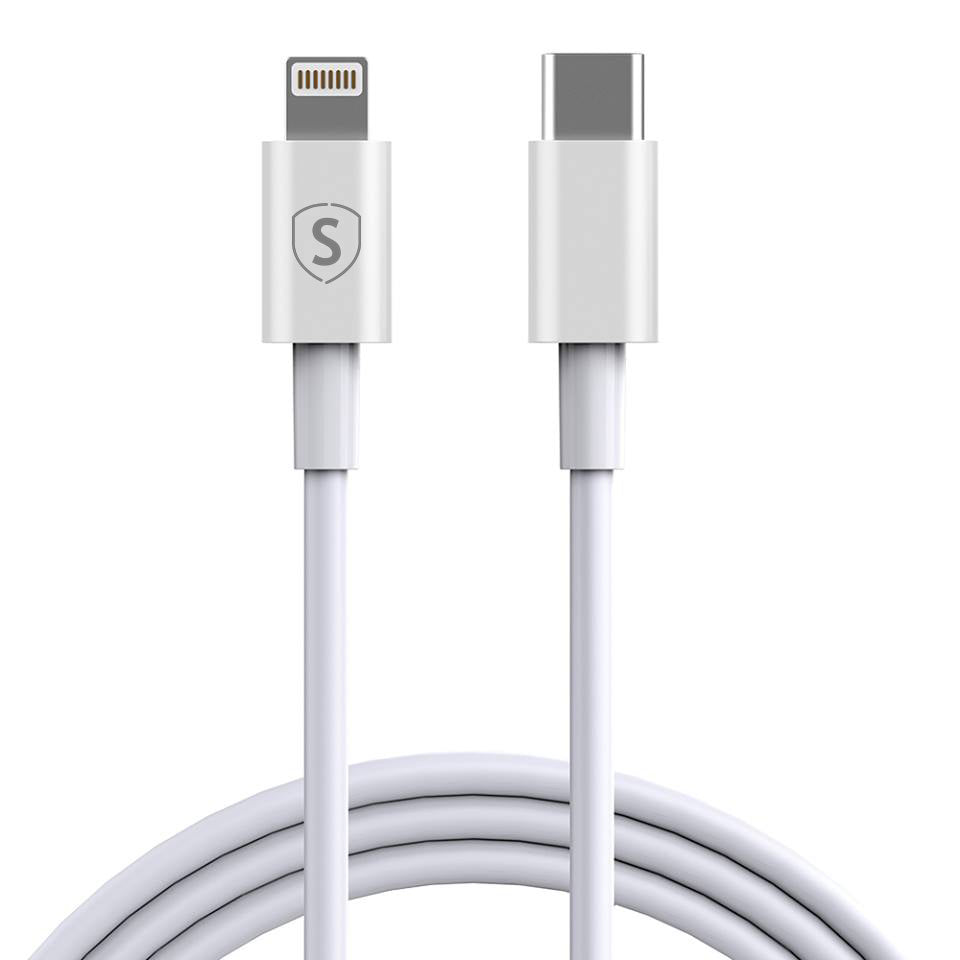 SiGN USB-C to Lightning Cable 2.4A, 0.25m - White — SiGN