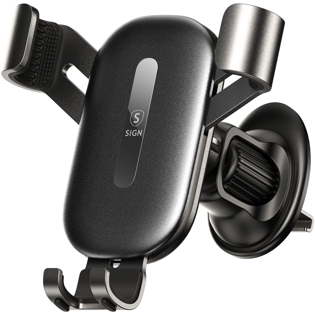 SiGN mobile phone holder for car air vent – black