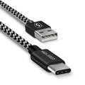 SiGN Skin USB-C Cable 2.4A, 3m - Black/White