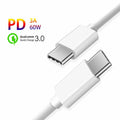 SiGN Fast Charging Cable USB-C to USB-C 60W, 3A, PD, 0.25m - White