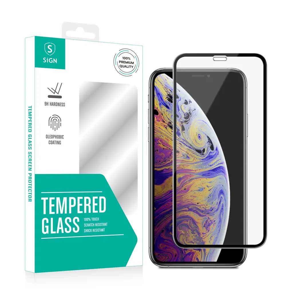 iPhone 11 Pro-X-XS SiGN Full Cover Screen Protector Tempered Glass