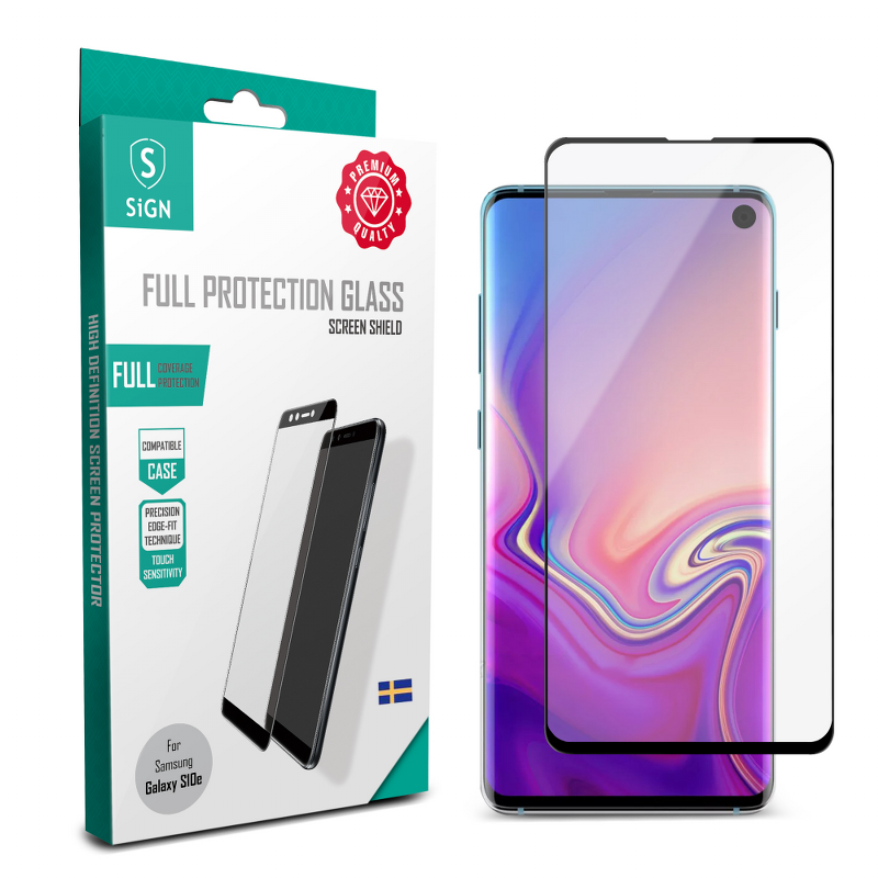 Galaxy S10e SiGN Full Cover Screen Protector Tempered Glass — SiGN