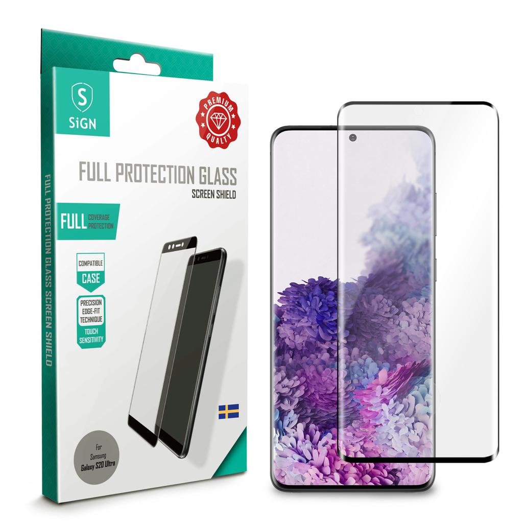 SiGN Screen Protector Tempered Glass Samsung Galaxy S20 Ultra Ultrasonic fingerprint unlock