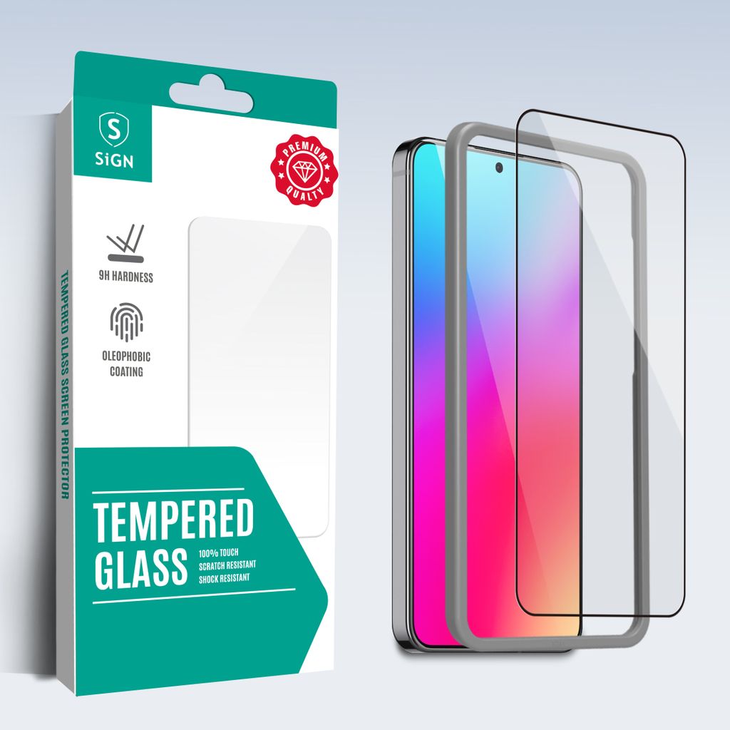 SiGN Full Cover Screen Protector for Samsung Galaxy S24 with Mounting Frame — SiGN