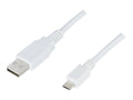 DELTACO Micro USB cable 3 m White — DELTACO