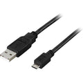 DELTACO USB 2.0 cable, Typ A ha - Typ Micro B ha, 5-pin, 5m, Black — DELTACO