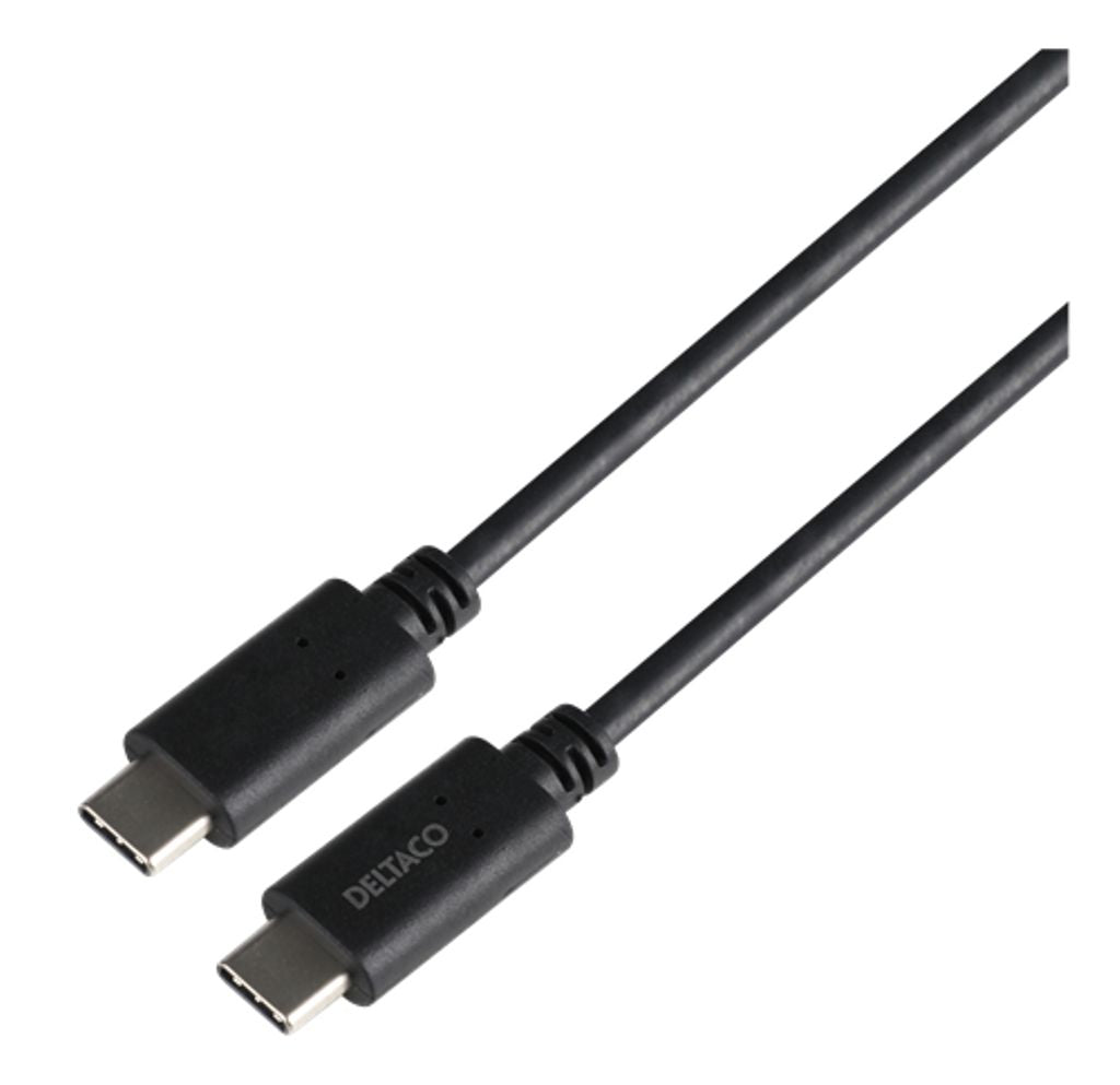 DELTACO USB4 Cable 40Gbps USB-C to USB-C, 240W, 0.8m, LSZH - Black — DELTACO