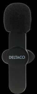 DELTACO Wireless Vlog Microphone USB-C/Lightning Single Pack - Black