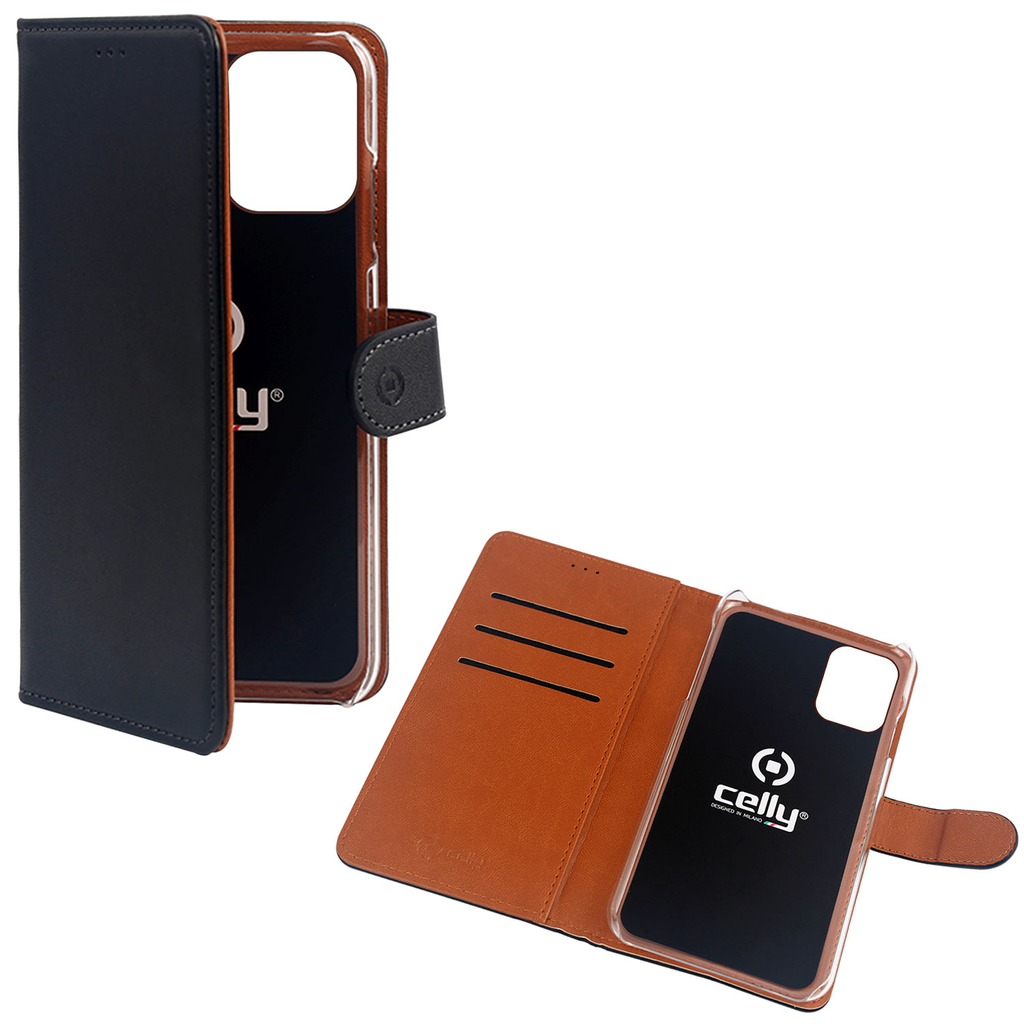 Celly Wallet Case for iPhone 13 - Black — Celly