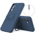 Samsung Galaxy A37 5G Silicone Case Ring Holder - Dark Blue