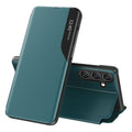 Samsung Galaxy A27 5G Stand View Window PU Leather Cover - Green — Samsung