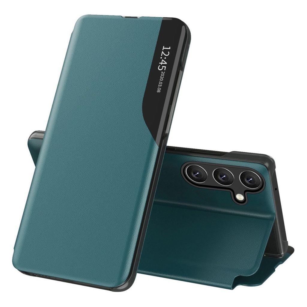 Samsung Galaxy A27 5G Stand View Window PU Leather Cover - Green — Samsung