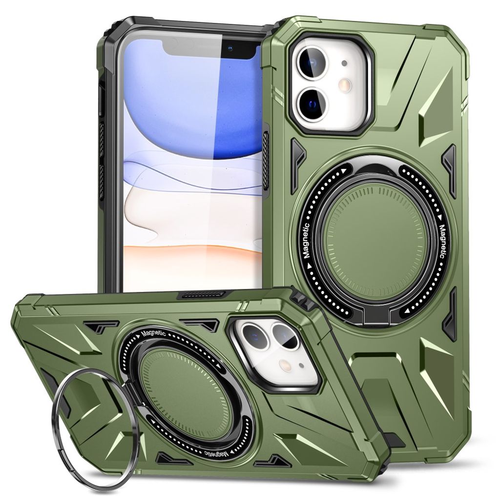 iPhone 11 Case with Stand - Dark Green — Övrigt