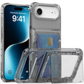 iPhone Air Case with Stand and Card Holder - Black