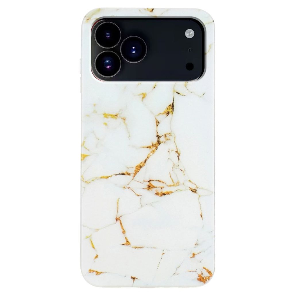 Case with Marble Pattern Print iPhone 18 Pro, iPhone 17 Pro - White — Övrigt