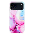Case with Marble Pattern Print iPhone 18 Pro, iPhone 17 Pro - Pink/Blue — Övrigt