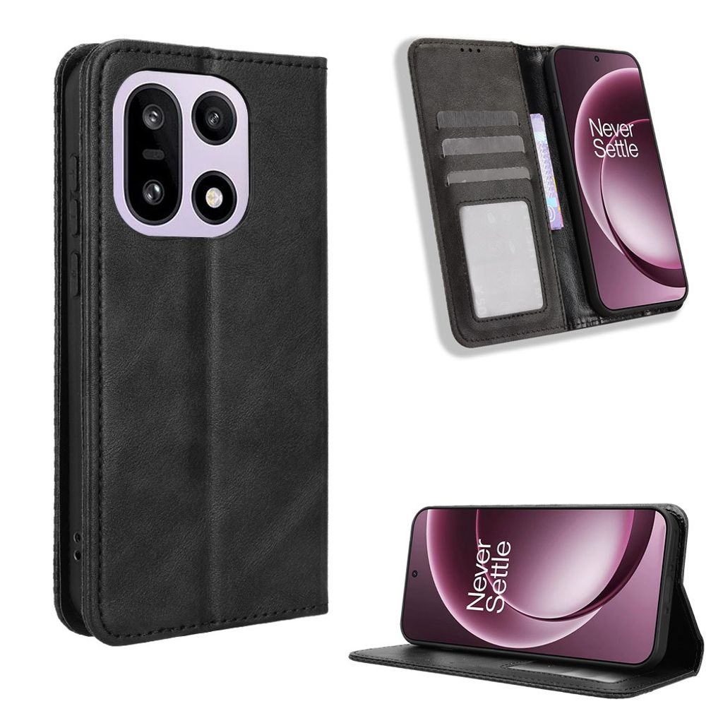 OnePlus 15 5G Wallet Cover - Black — Övrigt