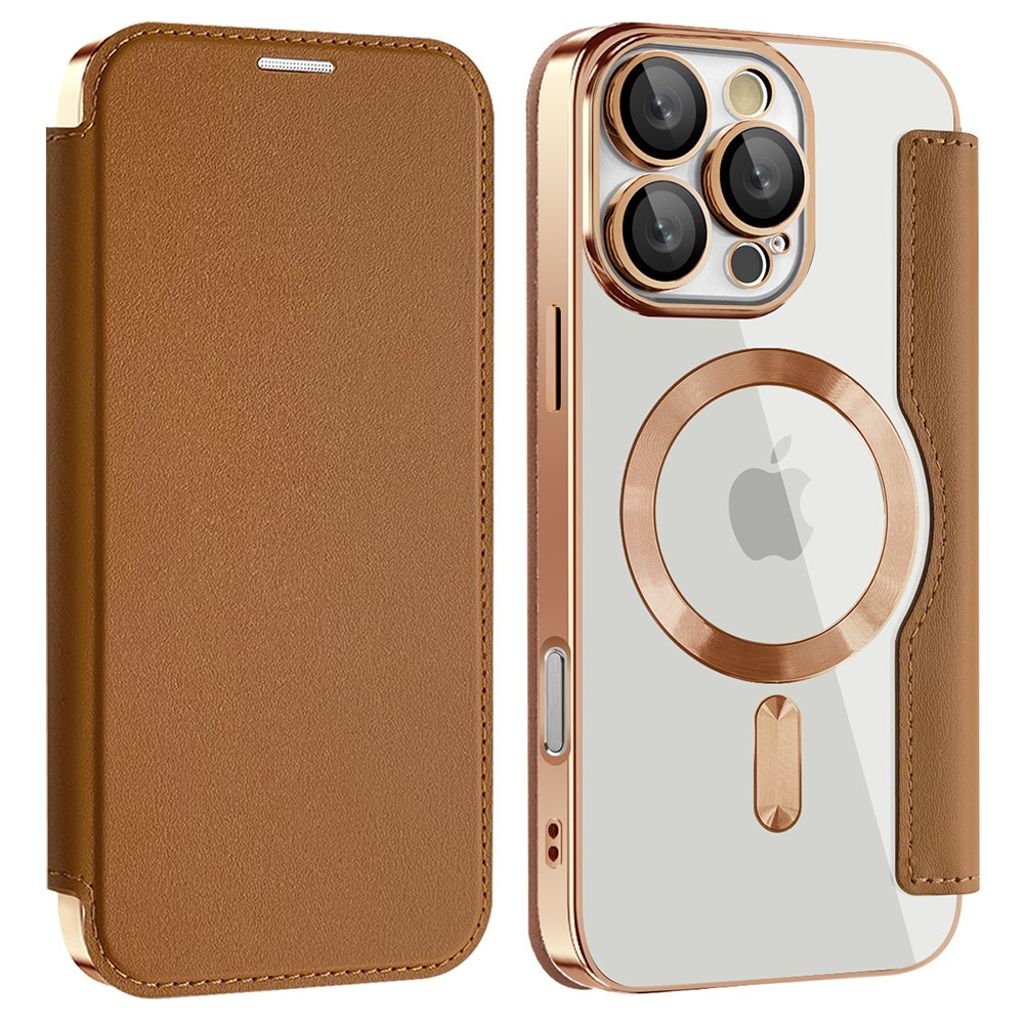 iPhone 16 Pro Cover with card slots - Brown — Övrigt