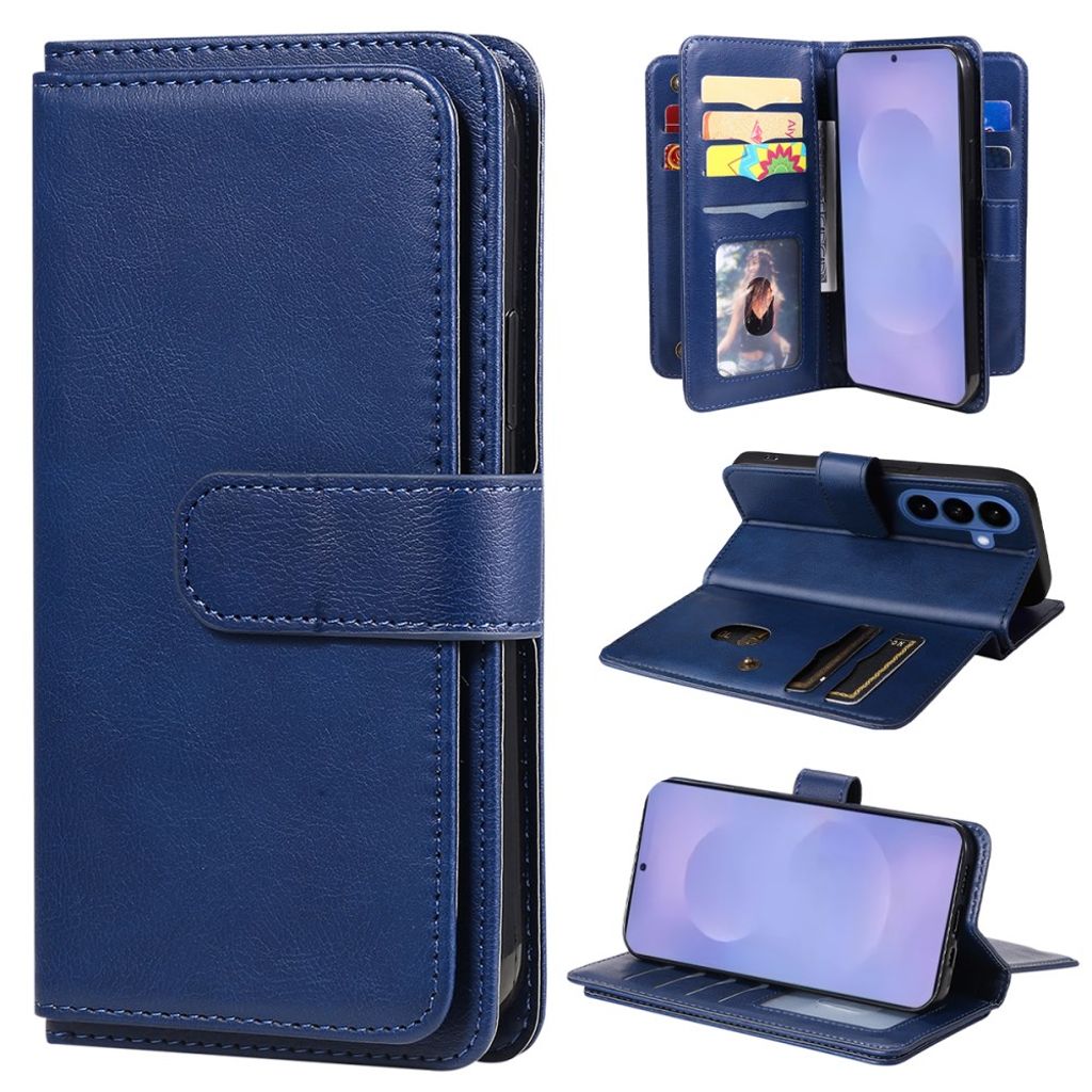 Samsung Galaxy S26 Wallet Cover 10 Card Slots - Blue — Samsung