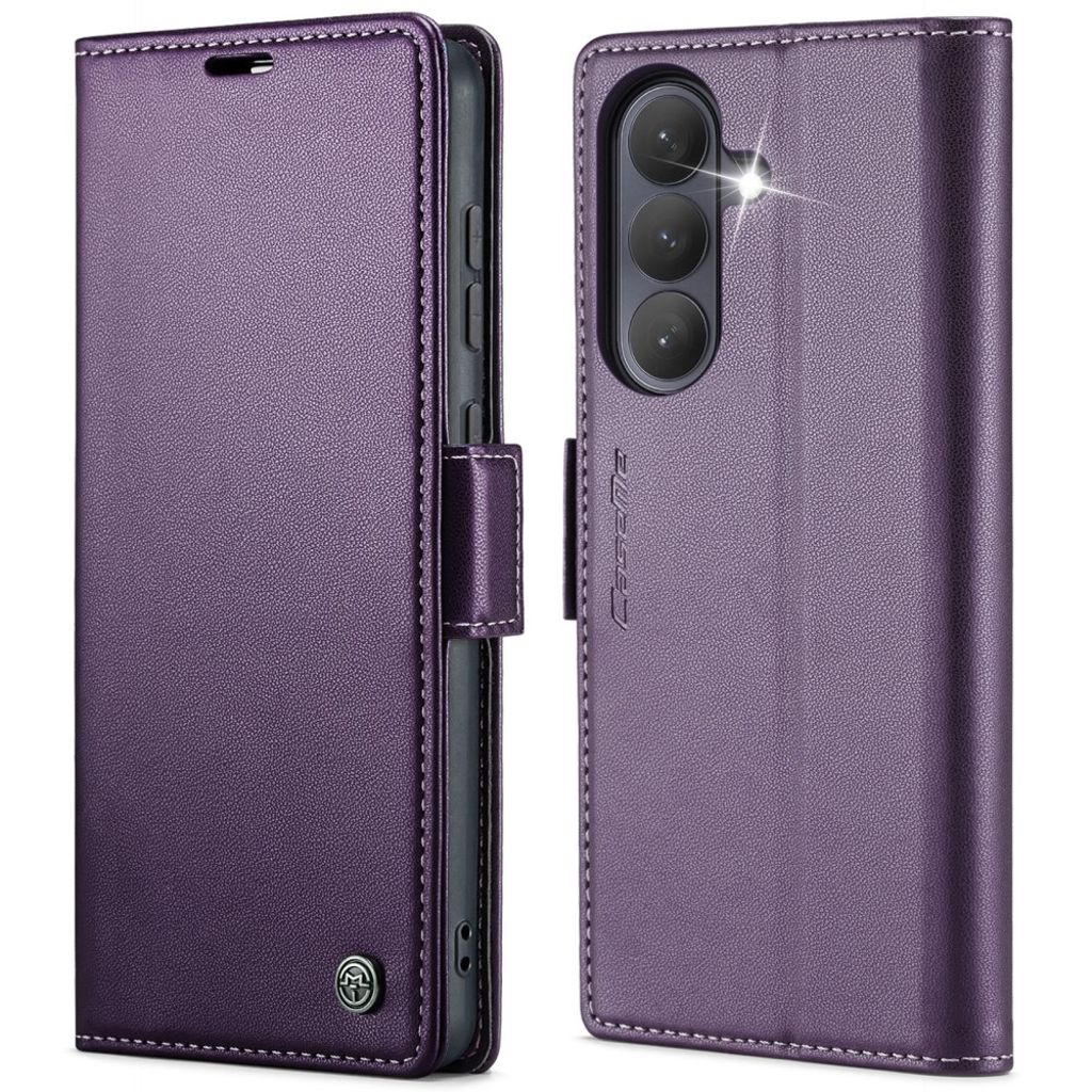 CASEME Samsung Galaxy S26 RFID Blocking Wallet Cover Stand - Purple — CASEME