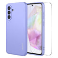 ENKAY HAT PRINCE Samsung Galaxy A37 5G Silicone Case & 9H Glass - Purple