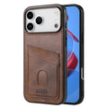 Case with Card Slots PU-leather iPhone 18 Pro, iPhone 17 Pro - Coffee — Övrigt