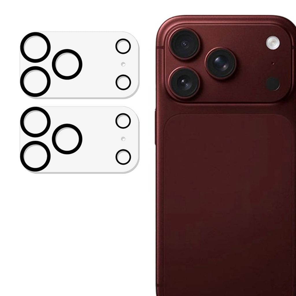 iPhone 18 Pro Lens Protector Tempered Glass, 2-pack - Black/Transparent — Övrigt