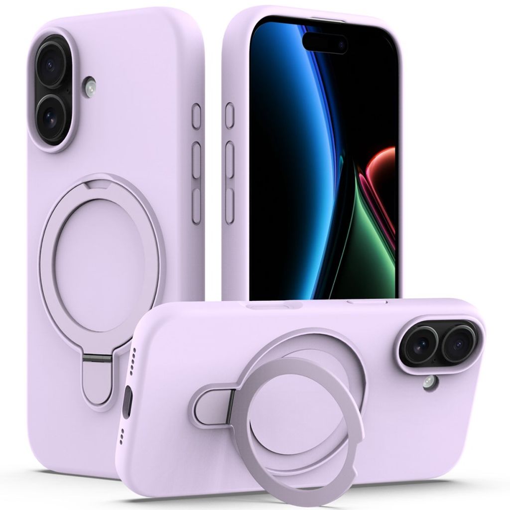 iPhone 17 Case MagSafe Compatible Kickstand PC + Silicone - Purple — Övrigt