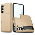 Samsung Galaxy S23 case with slide card holder - Gold — Samsung