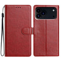 Wallet Cover with Stand PU-leather iPhone 18 Pro, iPhone 17 Pro - Red — Wallet