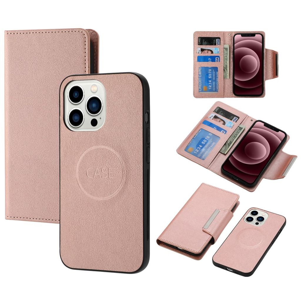iPhone 16 Pro wallet cover with card slot - Rose Gold — Övrigt