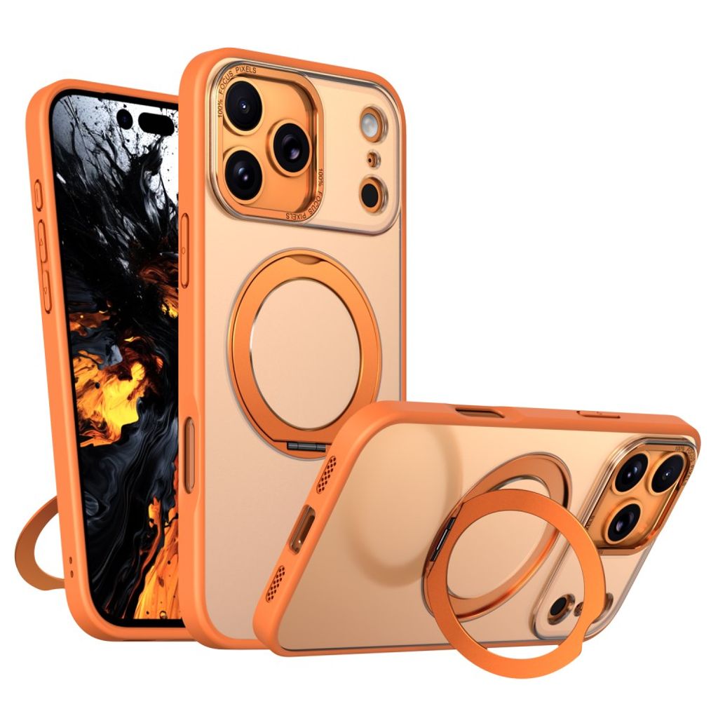 iPhone 18 Pro Max/17 Pro Max MagSafe Case with Rotating Kickstand - Orange — Övrigt
