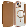 AMORUS iPhone 15 Plus Cover with MagSafe - Brown