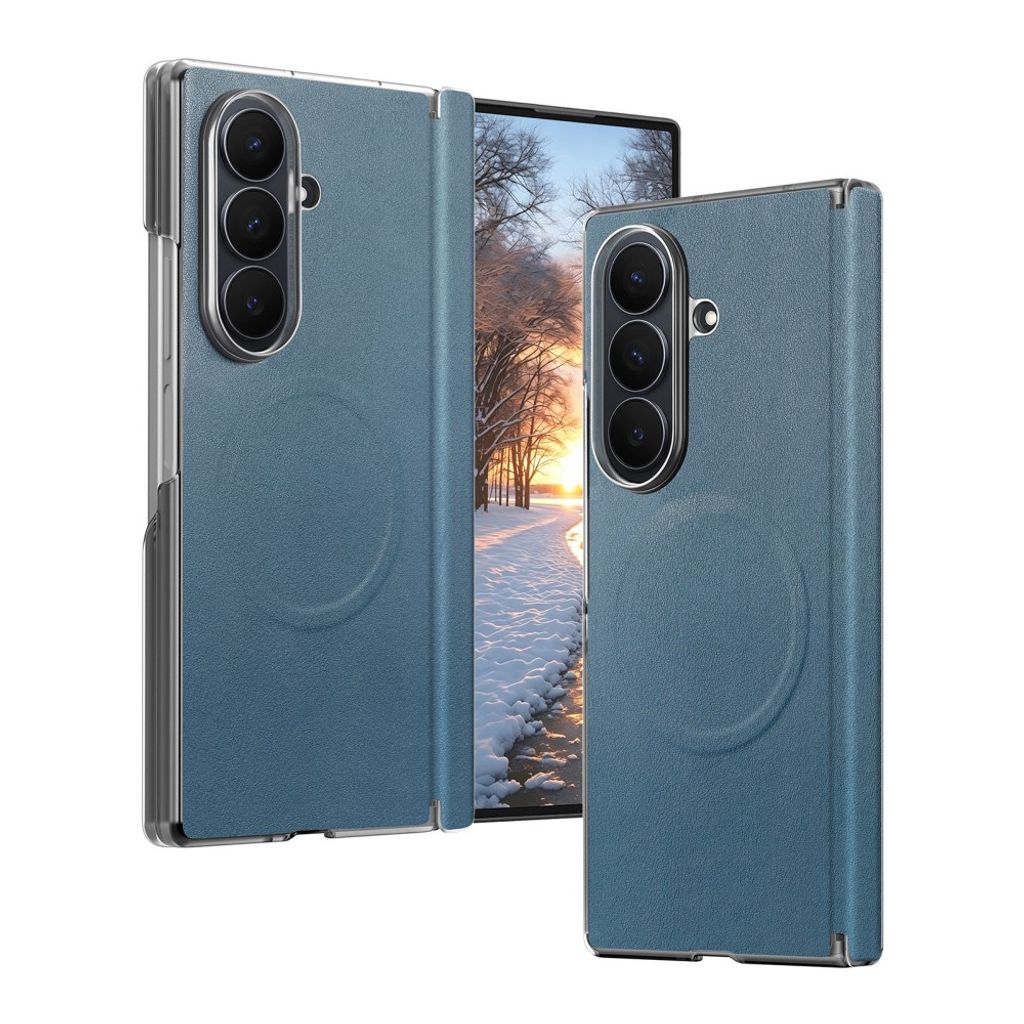 MagSafe Case PU-leather Samsung Galaxy Z Fold8 Ultra - Blue — MagSafe