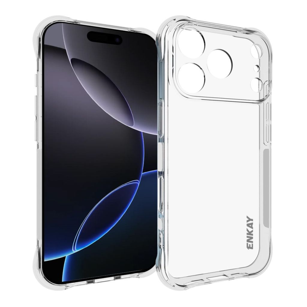 iPhone 17 pro clear phone case ENKAY HAT PRINCE shockproof anti-slip TPU case - transparent