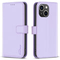 BINFEN COLOR iPhone 15 Wallet Cover Stand - Purple — BINFEN
