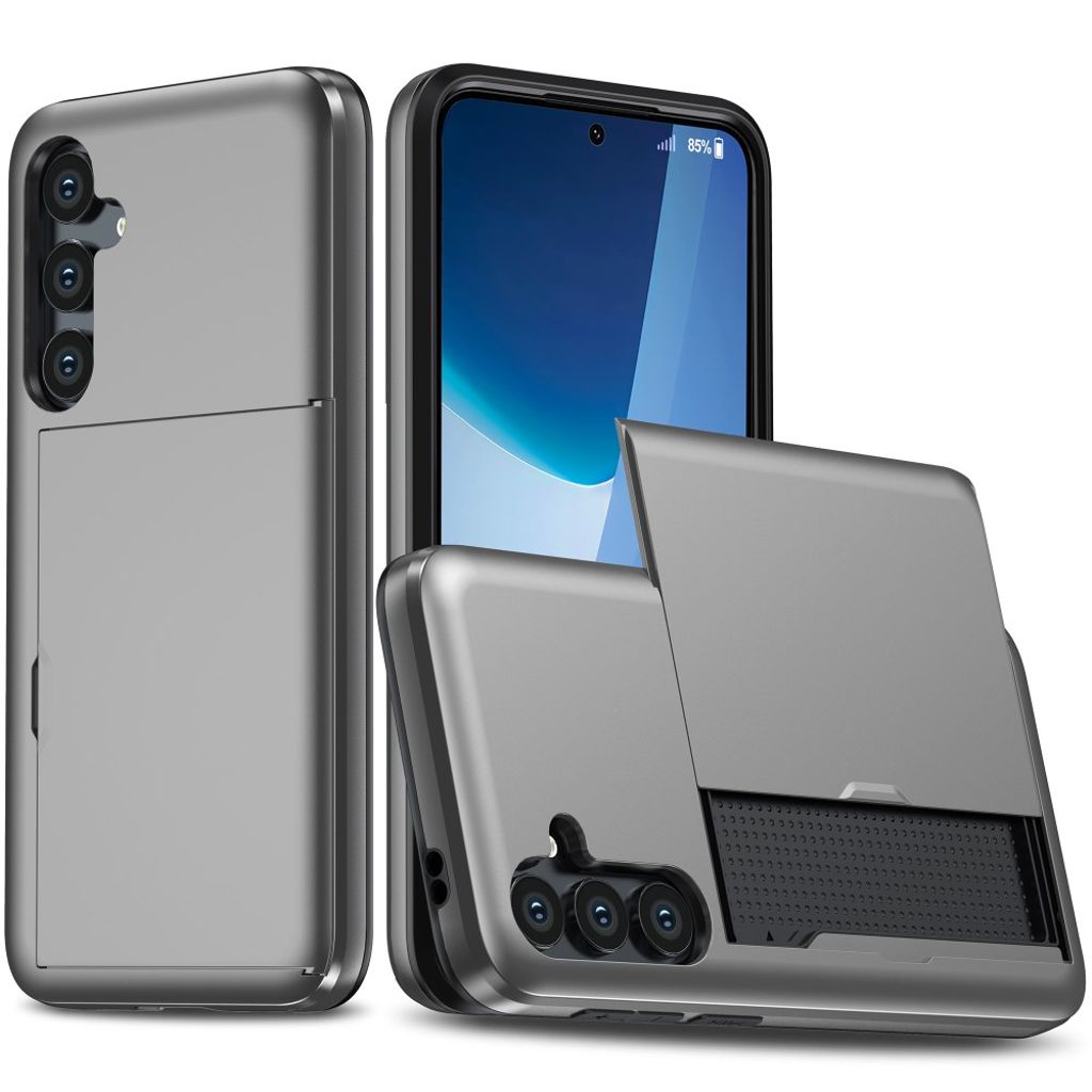 Samsung Galaxy S24 FE Case with Card Holder - Gray — Samsung