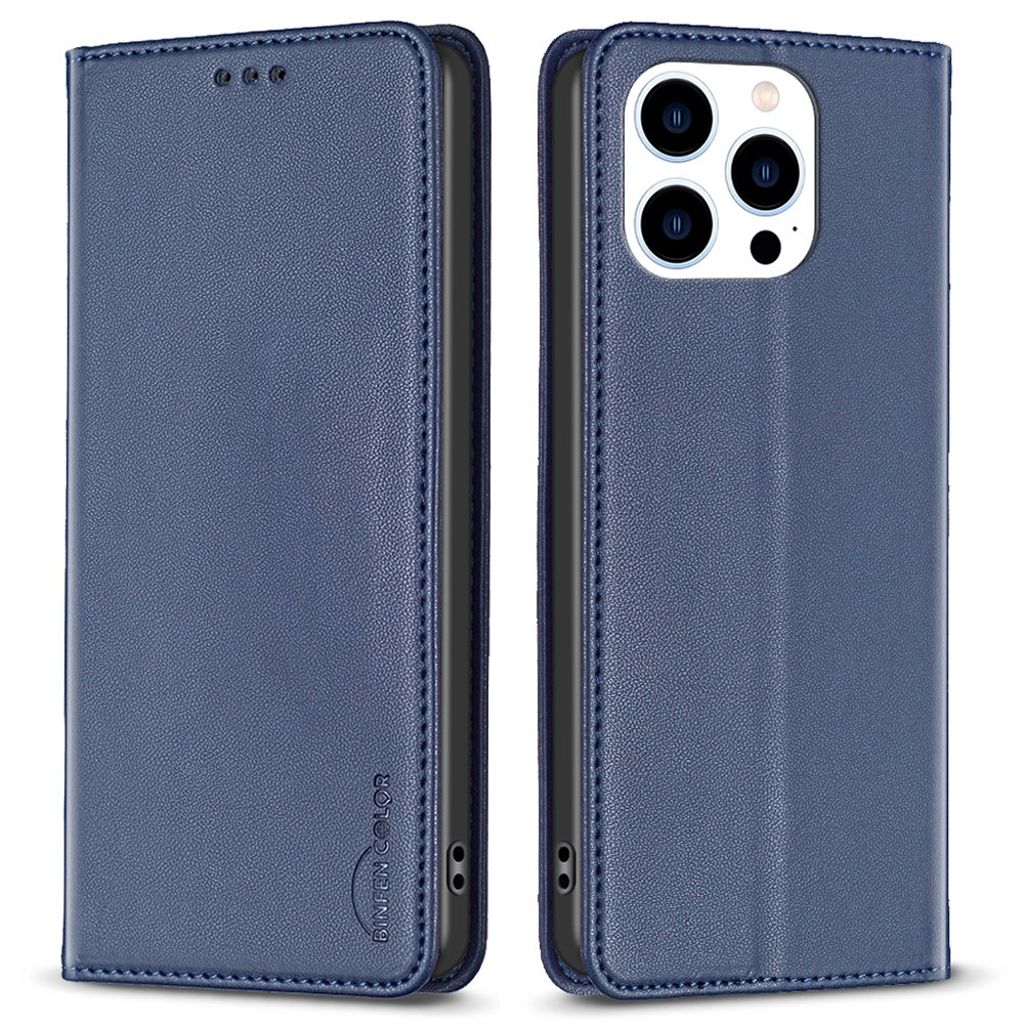BINFEN COLOR iPhone 16 Pro Wallet Cover with Card Slots – Blue