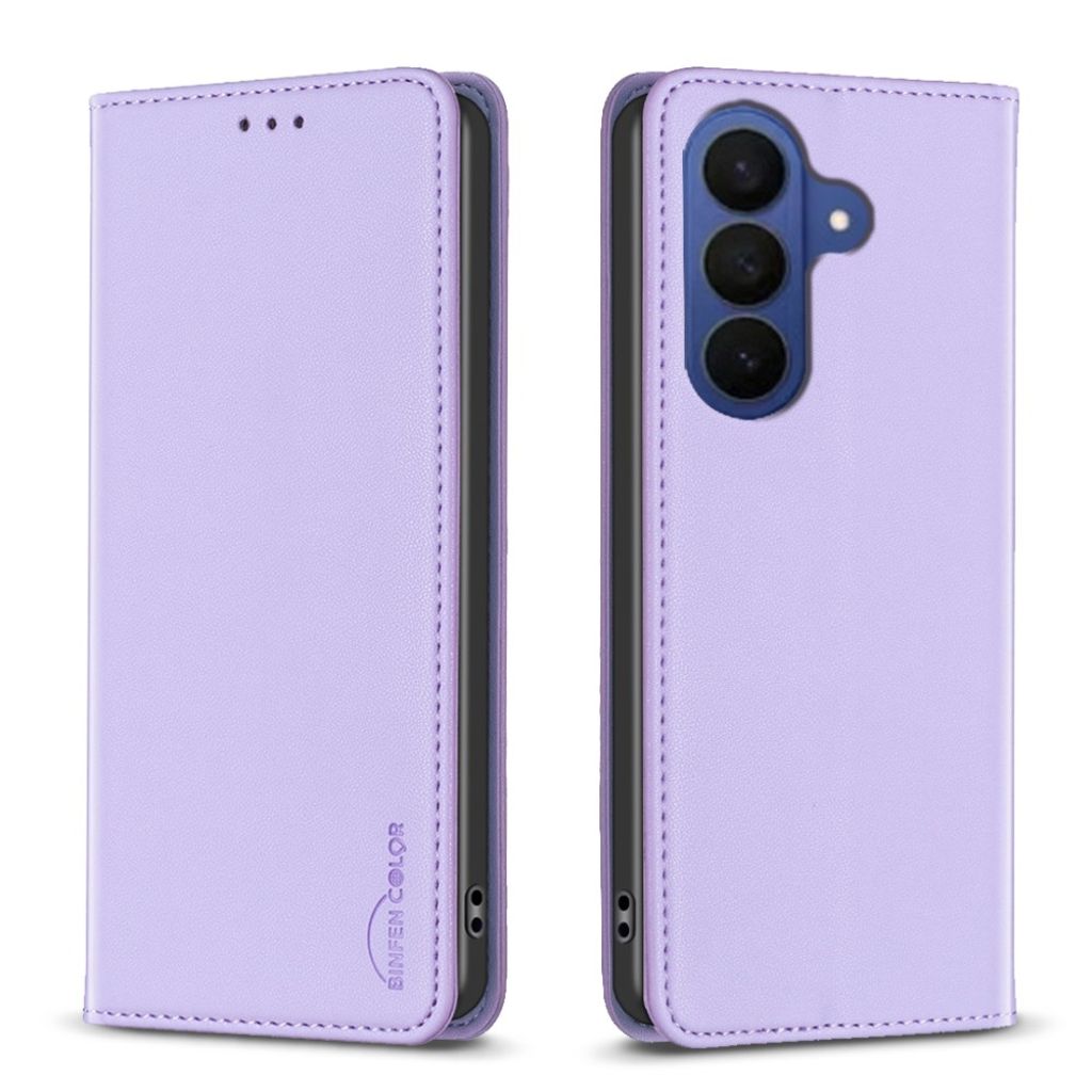 BINFEN COLOR Samsung Galaxy A57 5G BF18 Wallet Cover Card Slots Stand - Purple