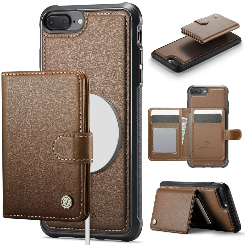 JEEHOOD iPhone 7 Plus / 8 Plus Case with MagSafe - Brown