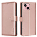 BINFEN COLOR iPhone 13/14 Wallet Cover RFID Blocking - Rose Gold