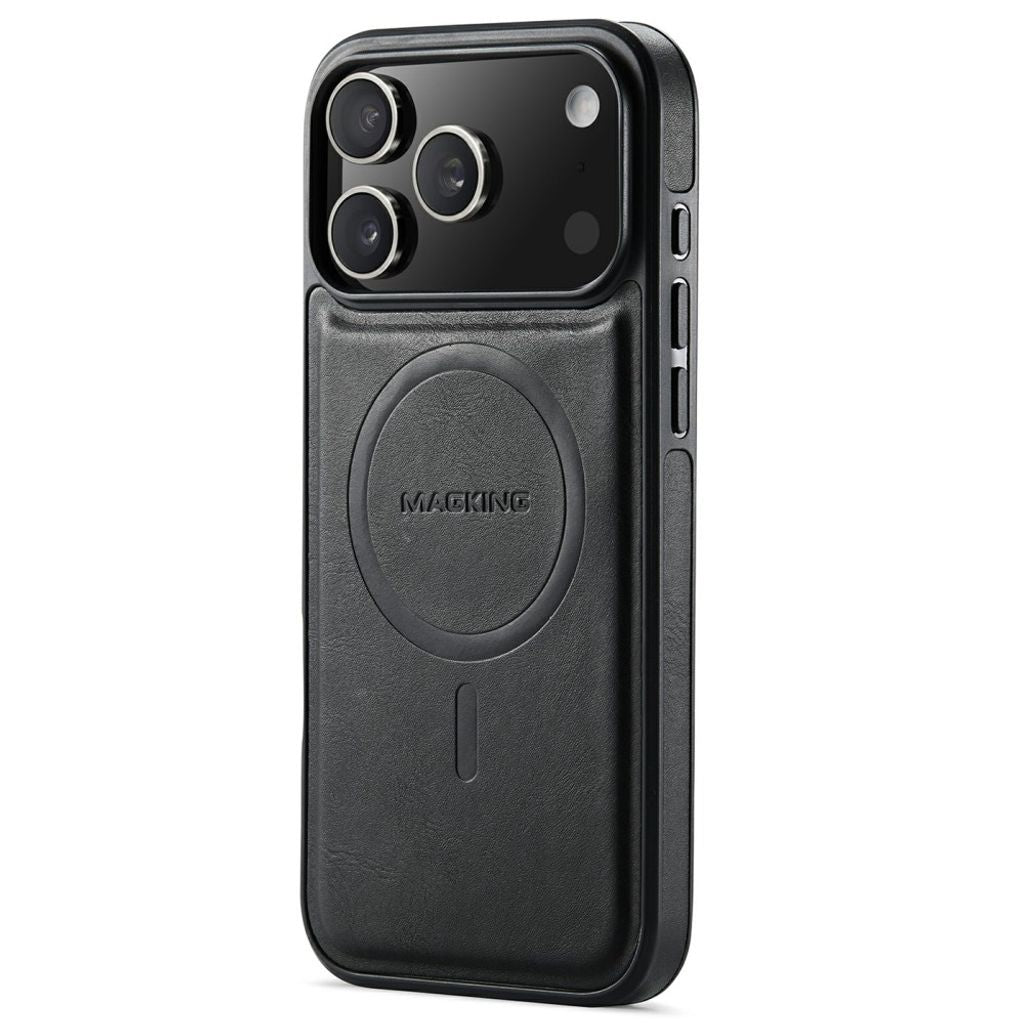 MAGKING K1 iPhone 18 Pro / 17 Pro MagSafe Case PU-leather - Black — MAGKING